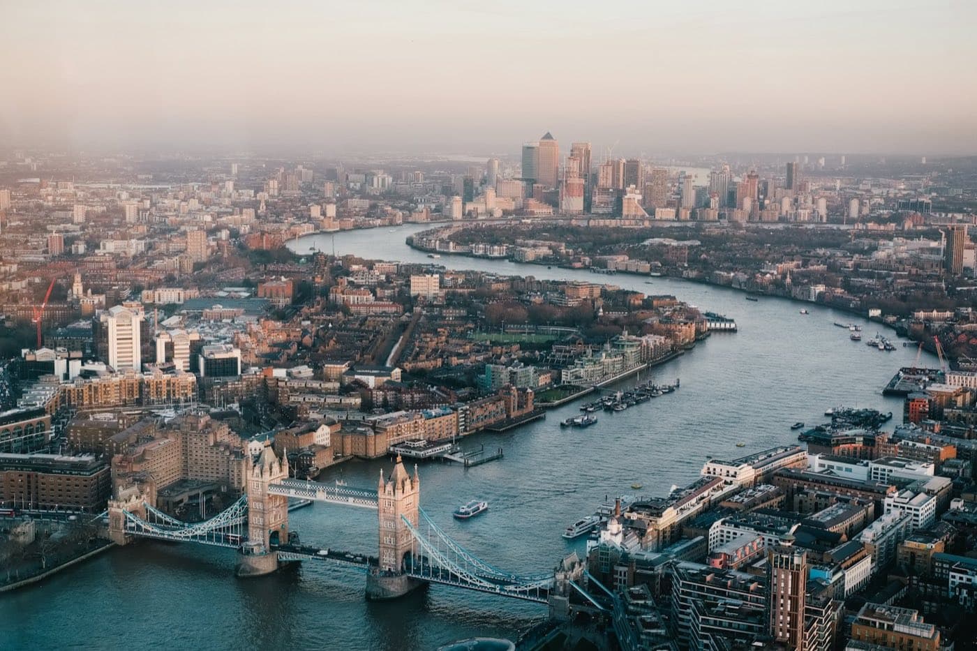 Tower Bridge and the Thames in London